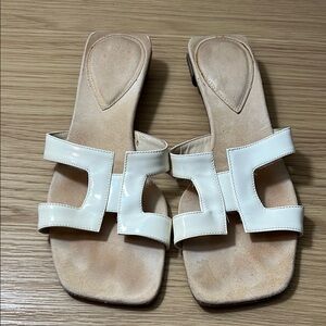 Women's White Slide Sandals size 38